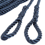 Seago Polyester 8mm 3 Strand Fender Rope 2m with Pre-Spliced Loop Navy Blue 