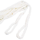 Polyester 8mm 3 Strand Fender Rope 2m with Pre-Spliced Loop White