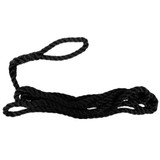 Seago Polyester 8mm 3 Strand Fender Rope 2m with Pre-Spliced Loop Black 