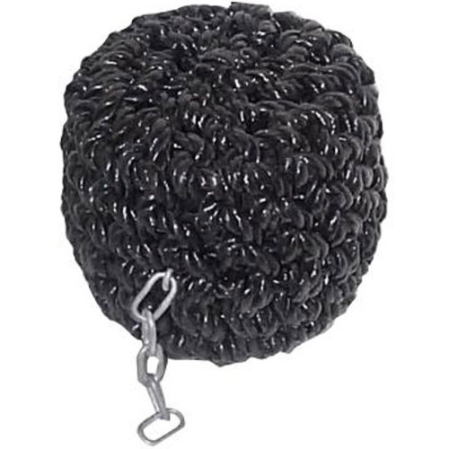 Small Button Rope Stern Fender Black 18 x 26cm