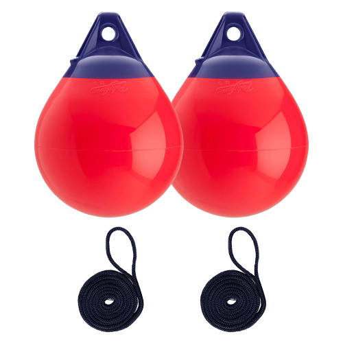 Polyform 30 x 38cm A1 Round Buoy Fender Bundle Red (2 Pack)