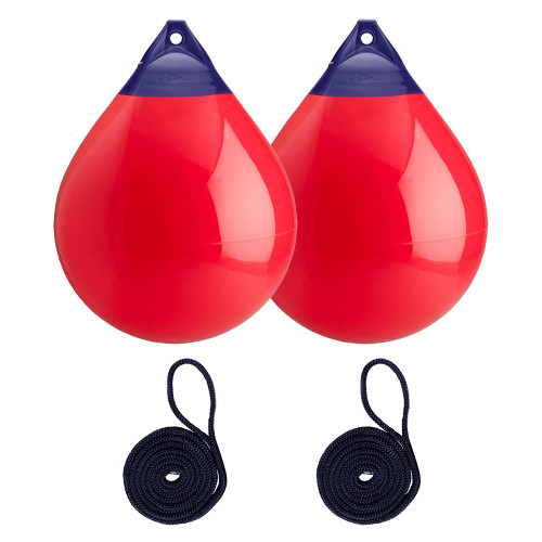 Polyform 85 x 112cm A6 Round Buoy Fender Bundle Red (2 Pack)