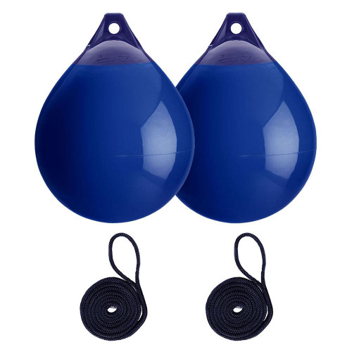  Polyform 46 x 58cm A3 Round Buoy Fender Bundle Blue (2 Pack) 