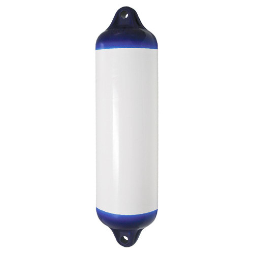  Ocean 14 x 50cm H2 Heavy Duty Cylindrical Fender White/Blue 