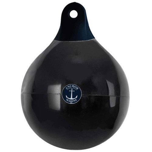  Anchor Marine 40 x 52cm Heavy Duty Ball Float Fender Black 