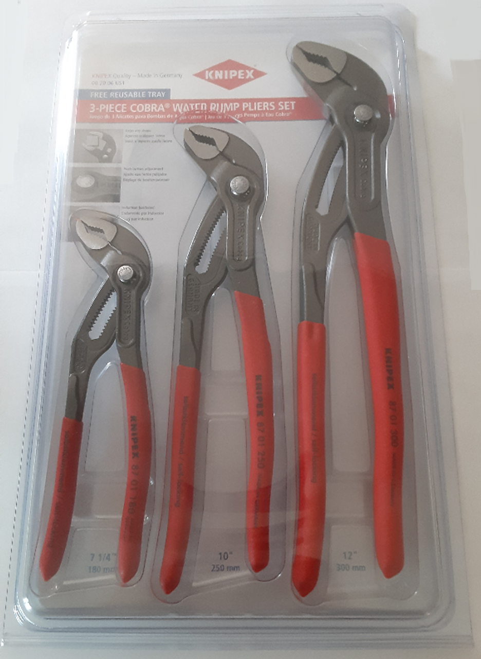 KNIPEX 00 20 06 Pc Pliers (7", 10", & 12")