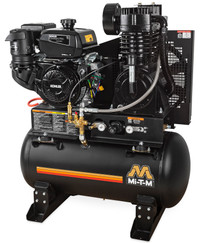 MI-T-M ABS-14K-30H 30 Gal. Tank-Mounted Kohler Two Stage Gasoline Compressor