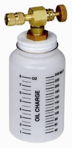 MAHLE 360-82929-00 Oil Charge Bottle Assembly 8oz. Capacity 1/4in. Flare