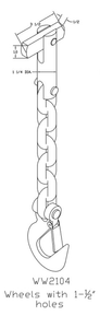 Kiene WW2104 Pulling Chain, flip bar