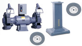 Baldor 1411W 14" Bench Grinder with GA20 Pedestal and Wheels Package