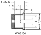 Kiene WW2154 Tapered Spindle Trailer Socket