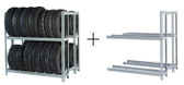 Rivetier R2-2DES 5' x 3'6" x 5' Automotive Tire Rack Starter + 1 Adder Rack Package