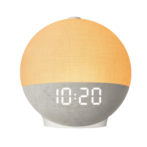 Sunrise Wake-Up Light with 30 Sleep Sounds & Bluetooth Speaker on a clean background