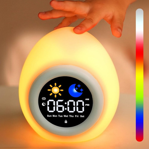 Kids Sleep Training Clock with 6 Sounds & Touch Night Light product image