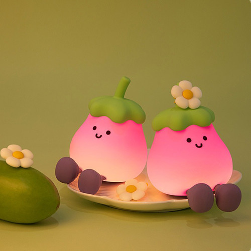 Squishy Eggplant Silicone Night Light product image