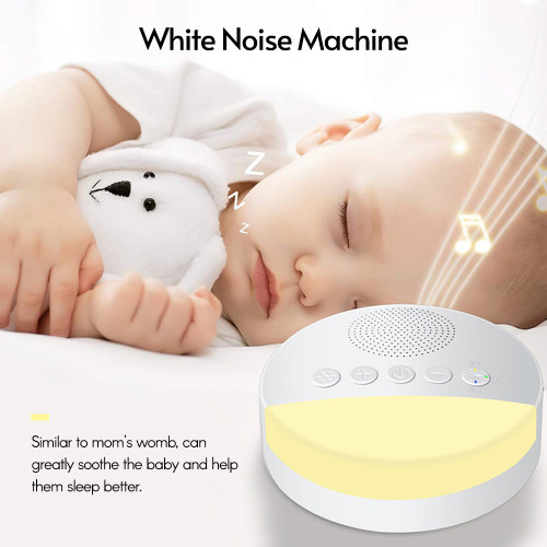 Rechargeable Baby White Noise Machine with Timer & Night Light