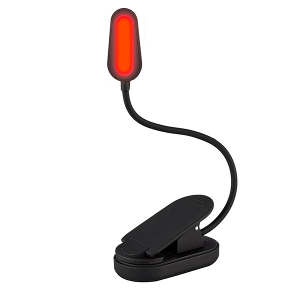 620 nm red clip-on reading light
