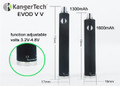 Kanger eVod Twist VV 1300mAh eGo Battery