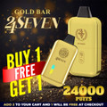 Gold Bar 24Seven 24K Disposable (24000 Puffs) - Buy 1 Get 1 Free.