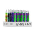 White Rhino Chillum To Straw Quartz Original Pyrex - Assorted Colors 25CT Display