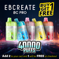 EBCREATE BC Pro Disposable | 40K Puffs - Buy 1 Get 1 Free