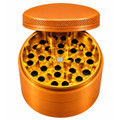 Human Grade 4 Piece Aluminum W Rubber Grinder Orange