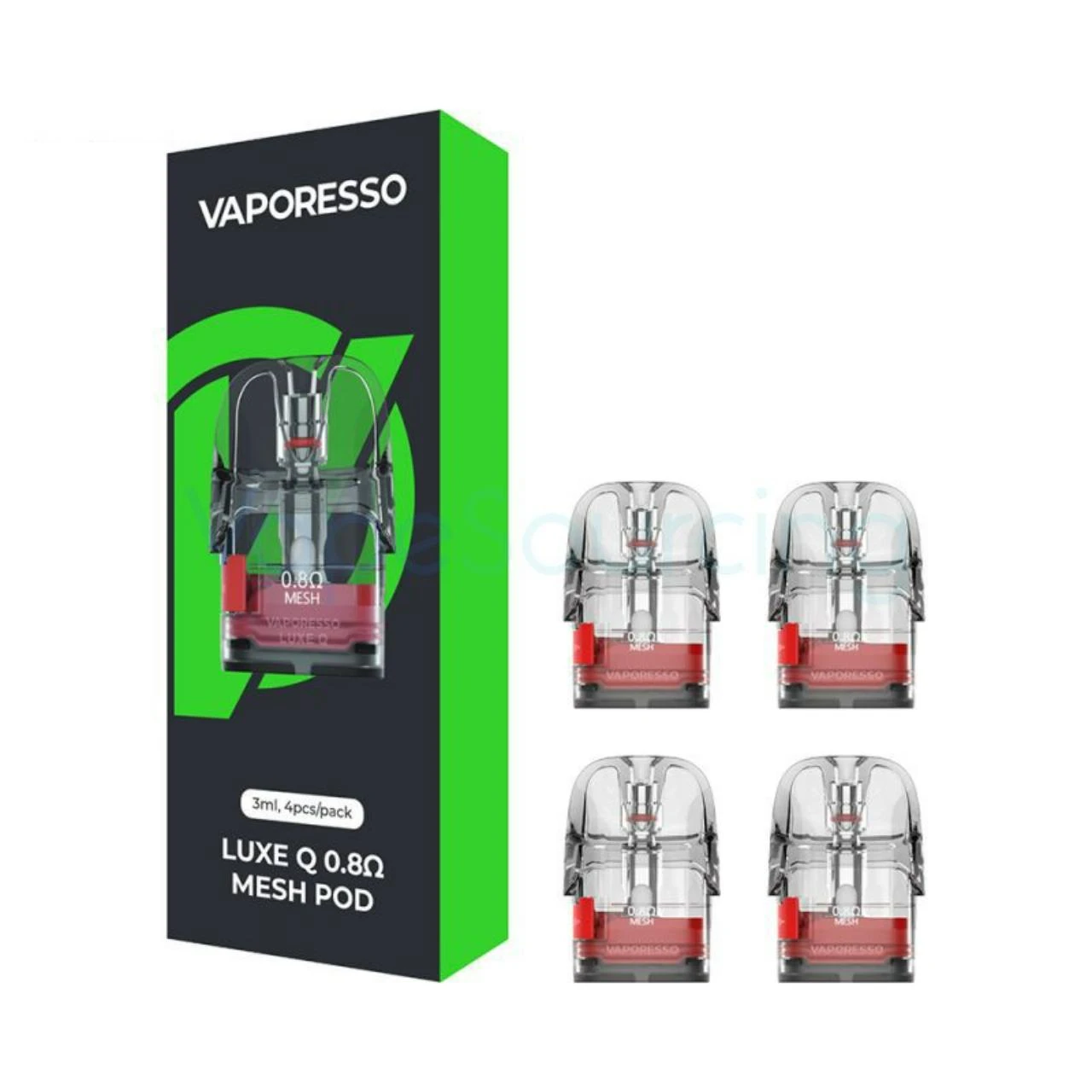 vaporesso side fill pods Luxe Q Replacement Pod Cartridge (Pack of 4) Nicotine Type:Regular Material_Metal Skwezed Watermelon ICE –