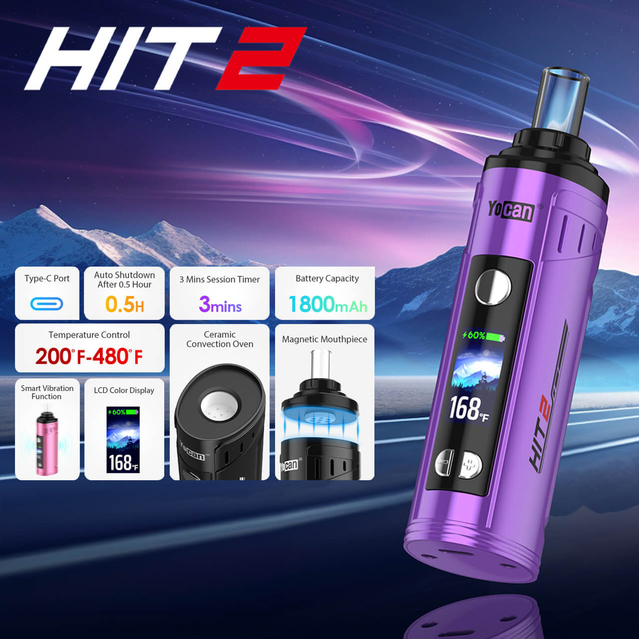 Yocan Hit 2 Vape Kit – Sleek, Powerful & Portable | EcmVape