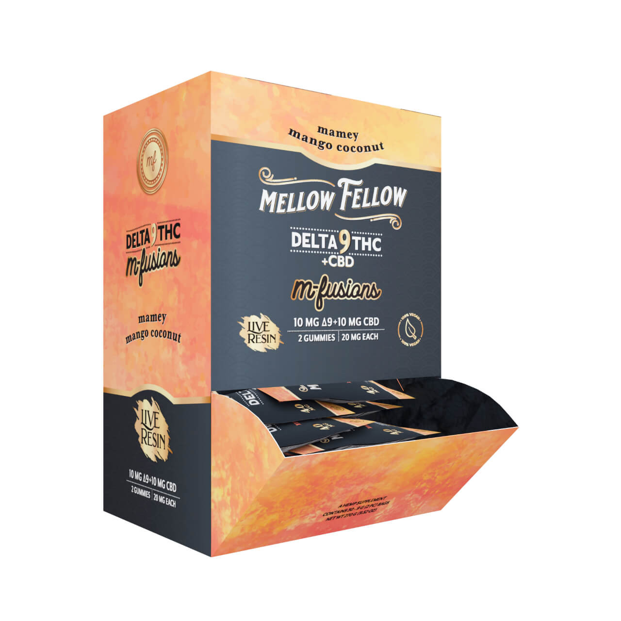 Premium Mellow Fellow M-Fusion Gummies Display Pack of 30
