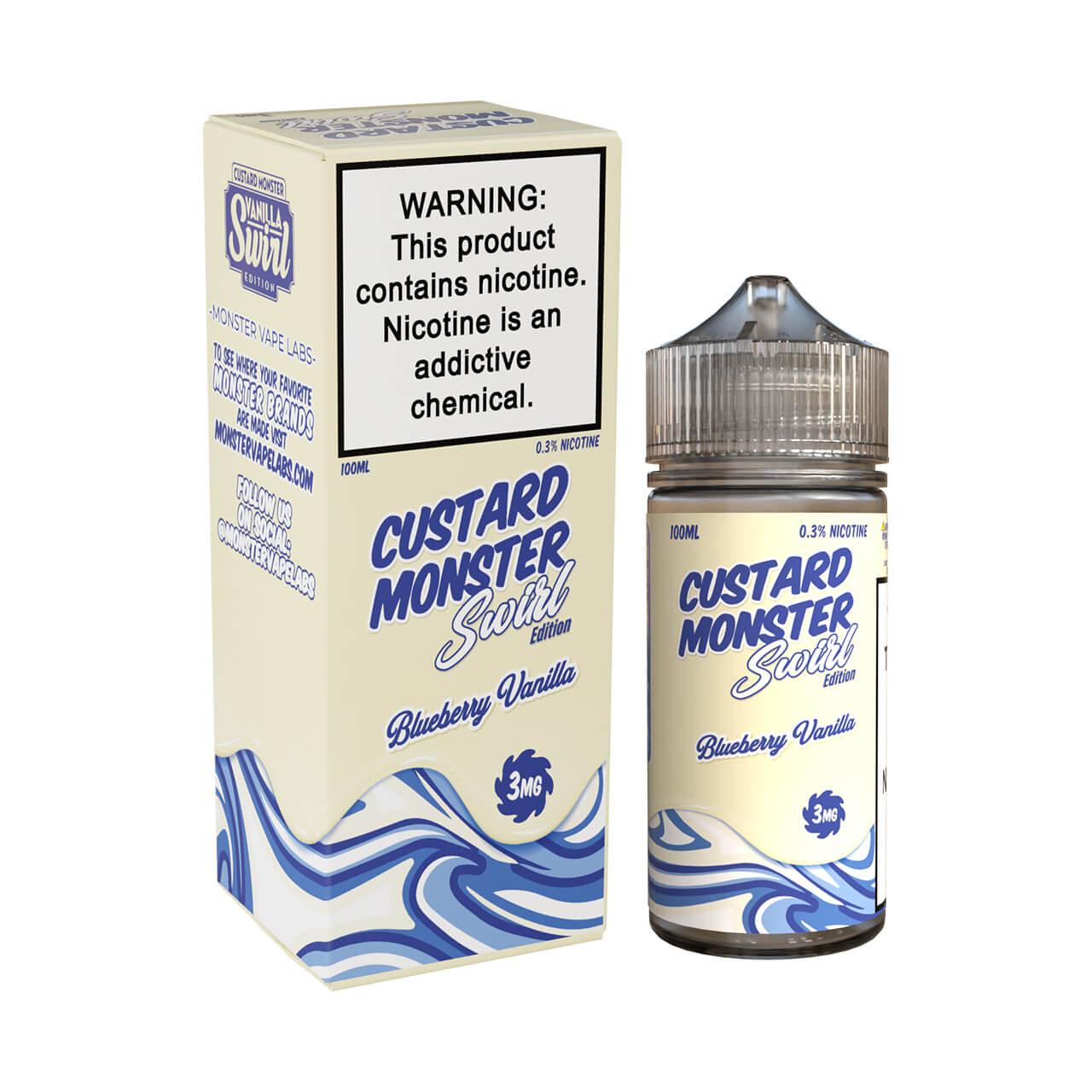 Custard Monster Swirl Edition Blueberry Vanilla E-Juice | 100ml