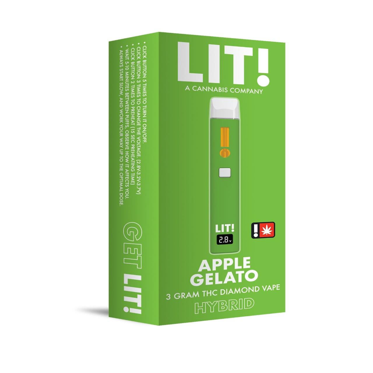 Premium LIT THC Diamond Disposable 3G Online | EcmVape
