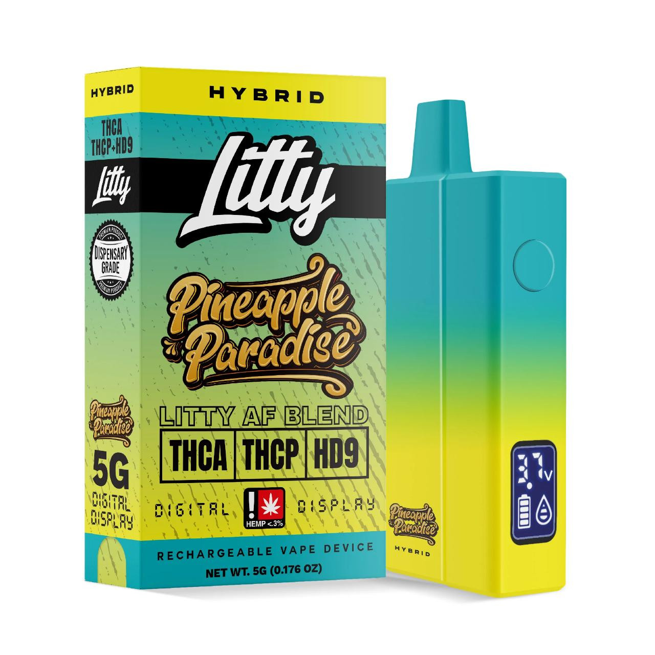 Shop Litty Live Diamond THCA THCP HD9 Disposables 5G