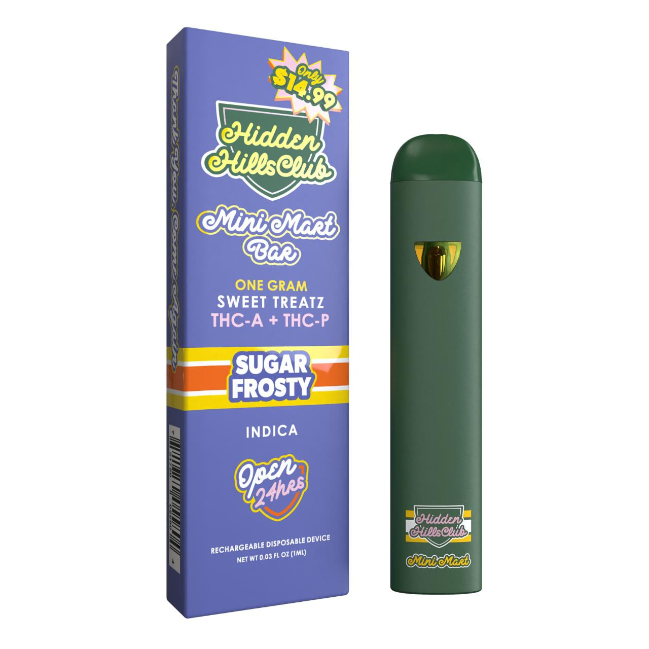 Hidden Hills Club Mini Mart Sweet Treatz THC Disposable 1G