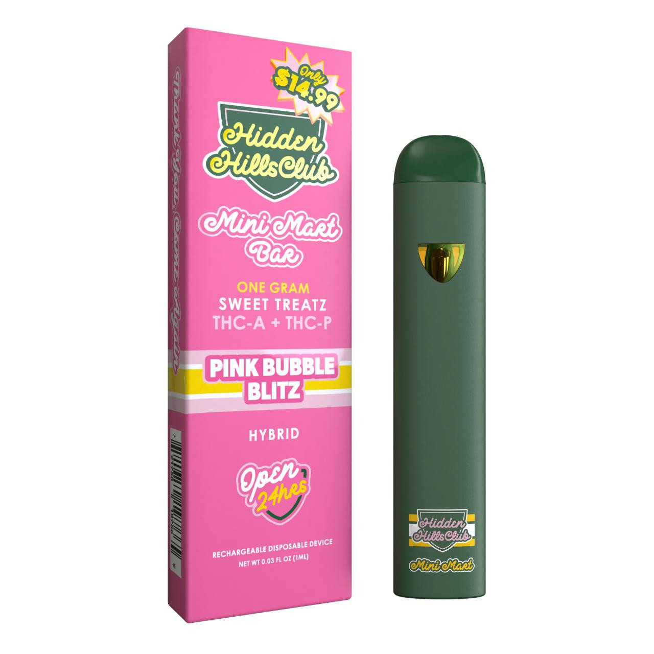 Hidden Hills Club Mini Mart Sweet Treatz THC Disposable 1G