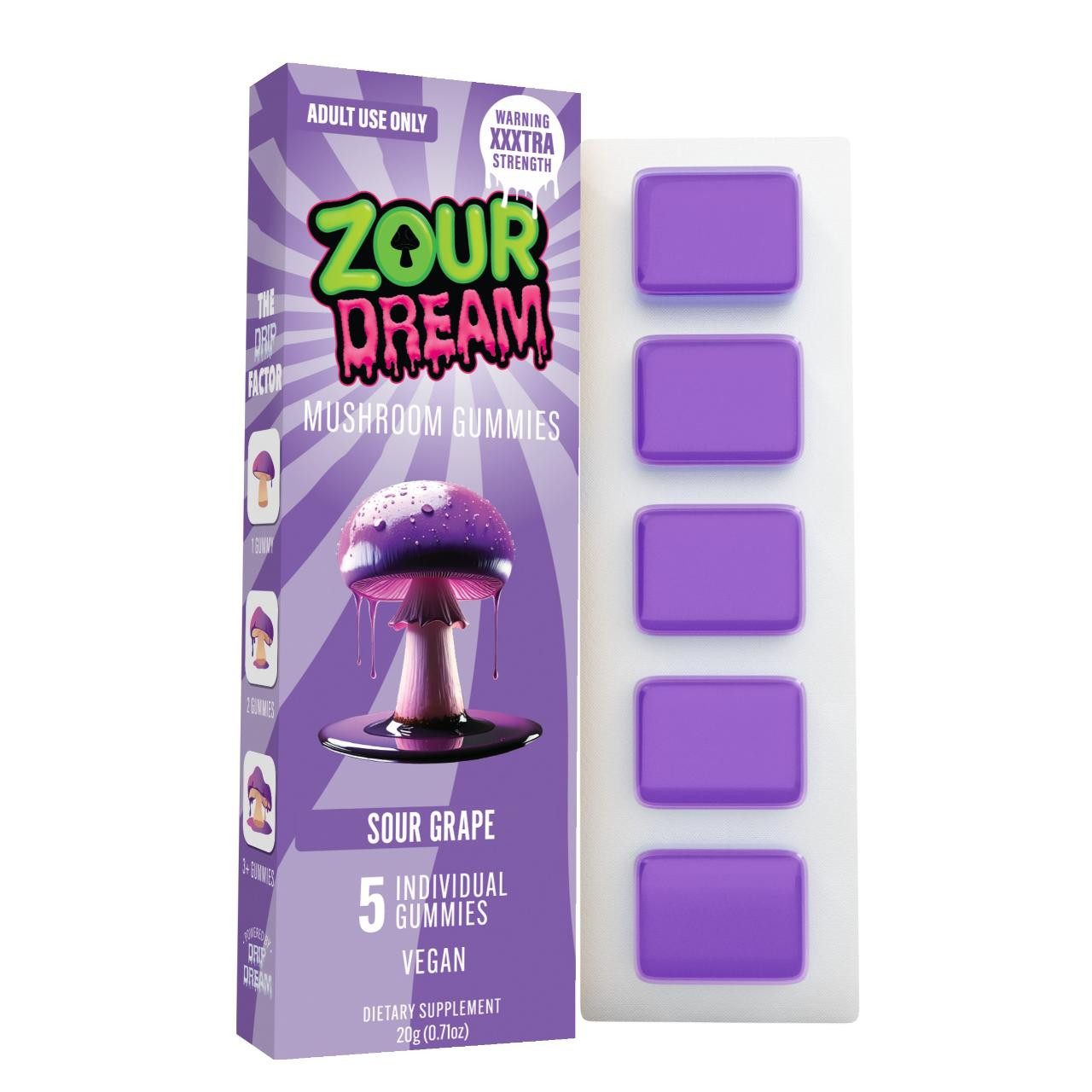 Zour Dream Mind Melting Mushroom Gummies | EcmVape