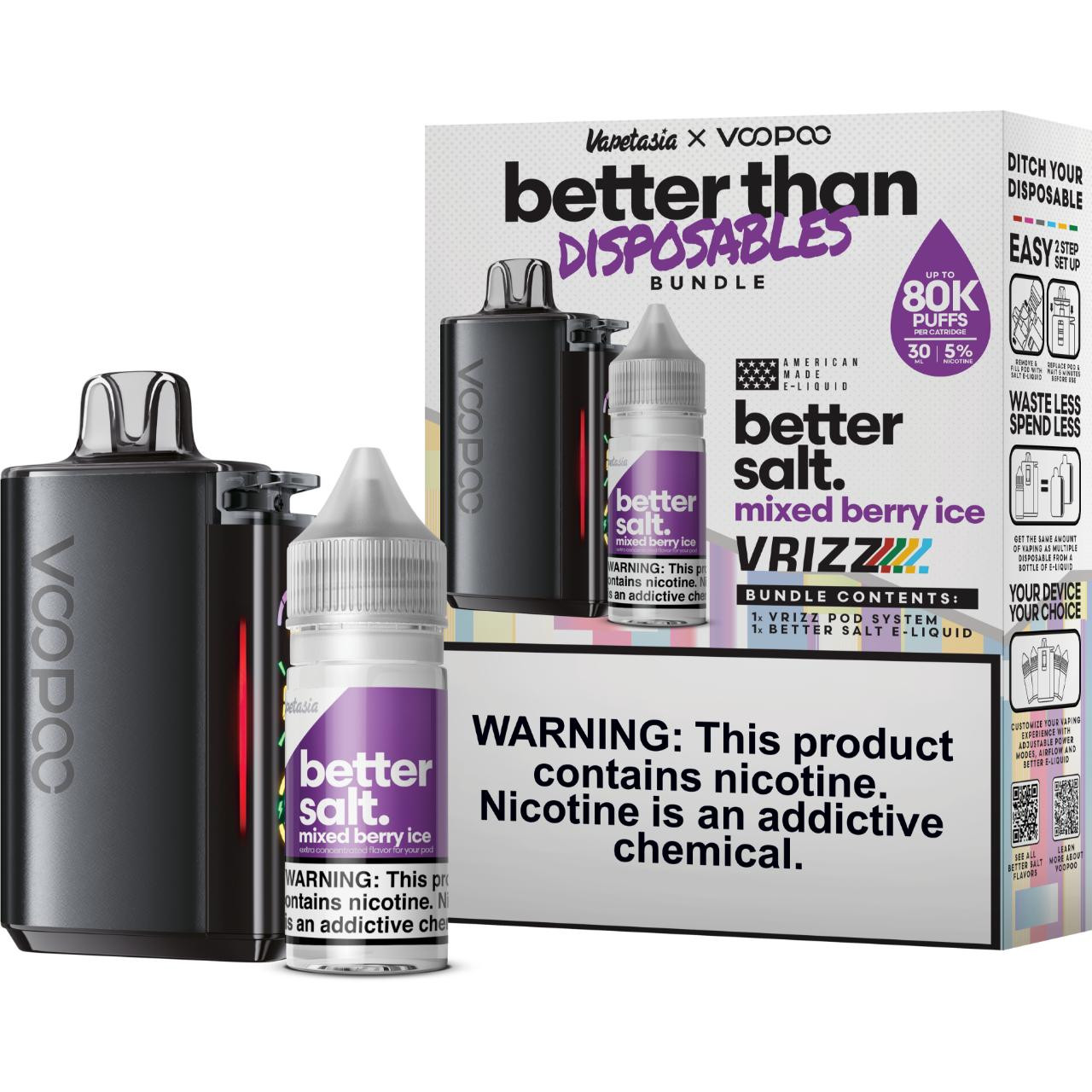 voopoo vape disposable Better Salt x Voopoo Vrizz Bundle Kit - 50MG