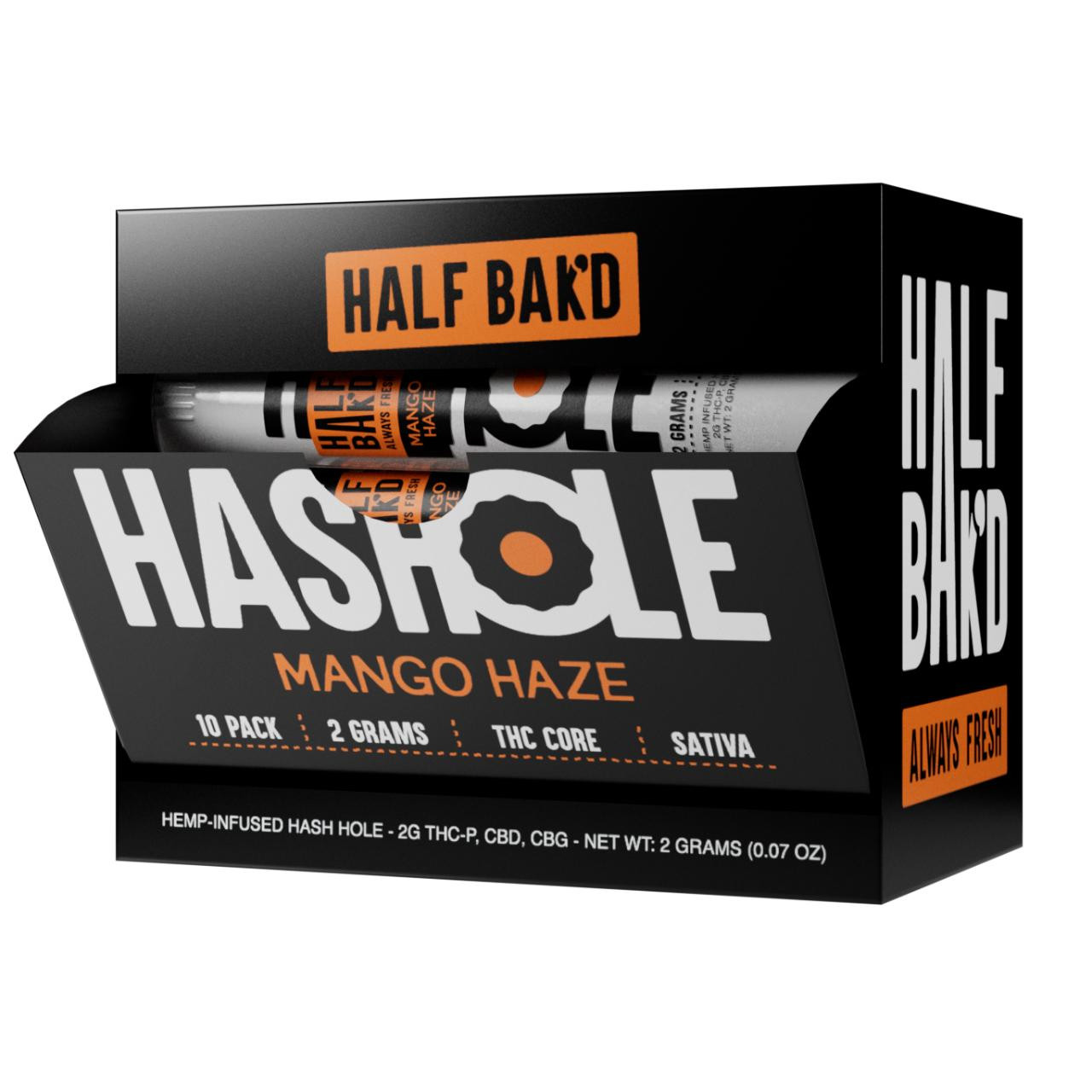 Half Bak'd THC Core Hash Hole Pre rolls 2G (1Count)
