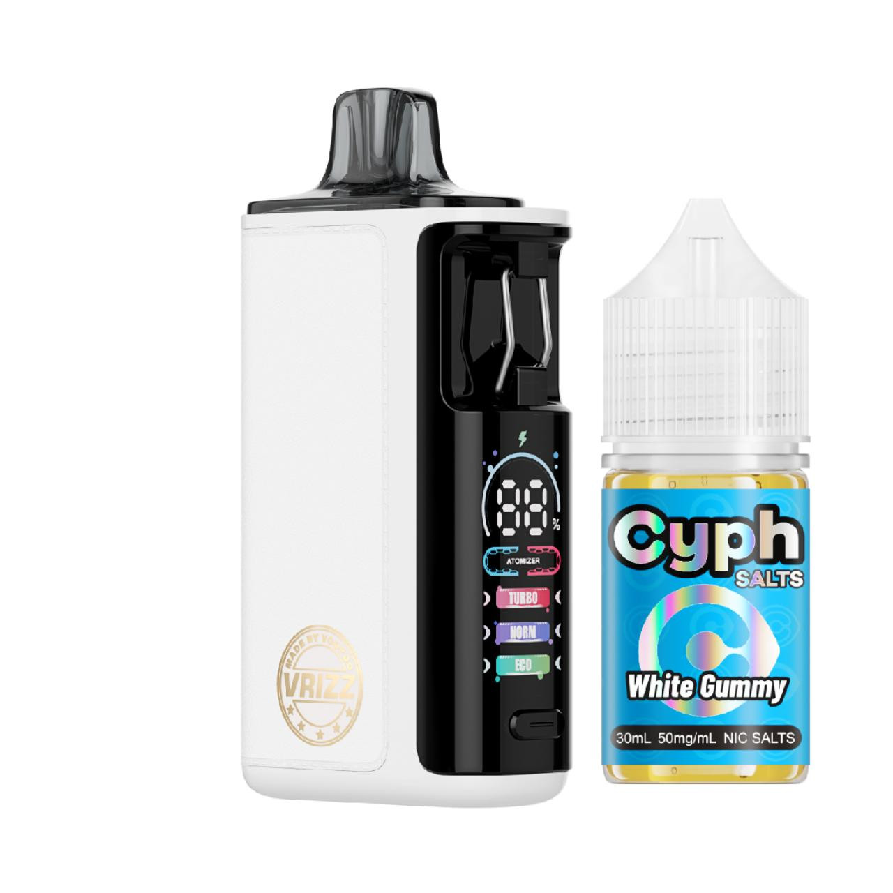 voopoo vape vrizz 2 x Cyph Starter Kit - Smooth Color:Defender Black Cherry Lemon - Raz Flavour-Fruity