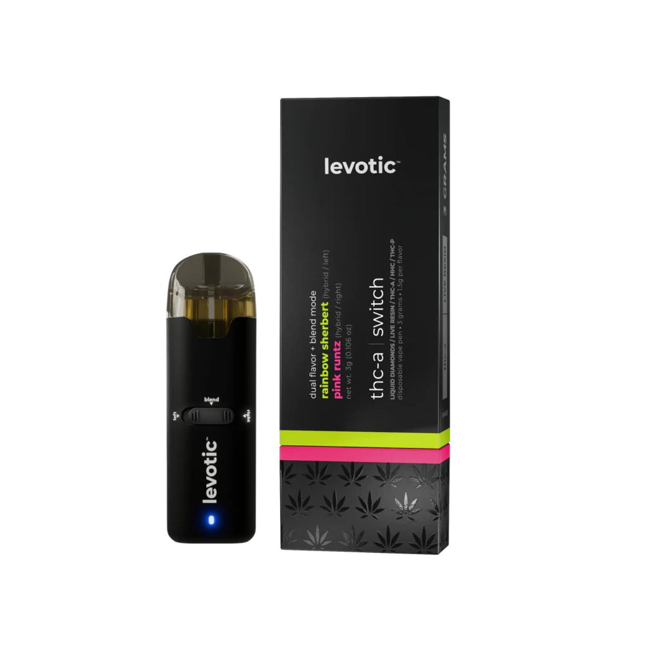 Get Levotic Switch THC HHC Liquid Diamonds Disposables 3G