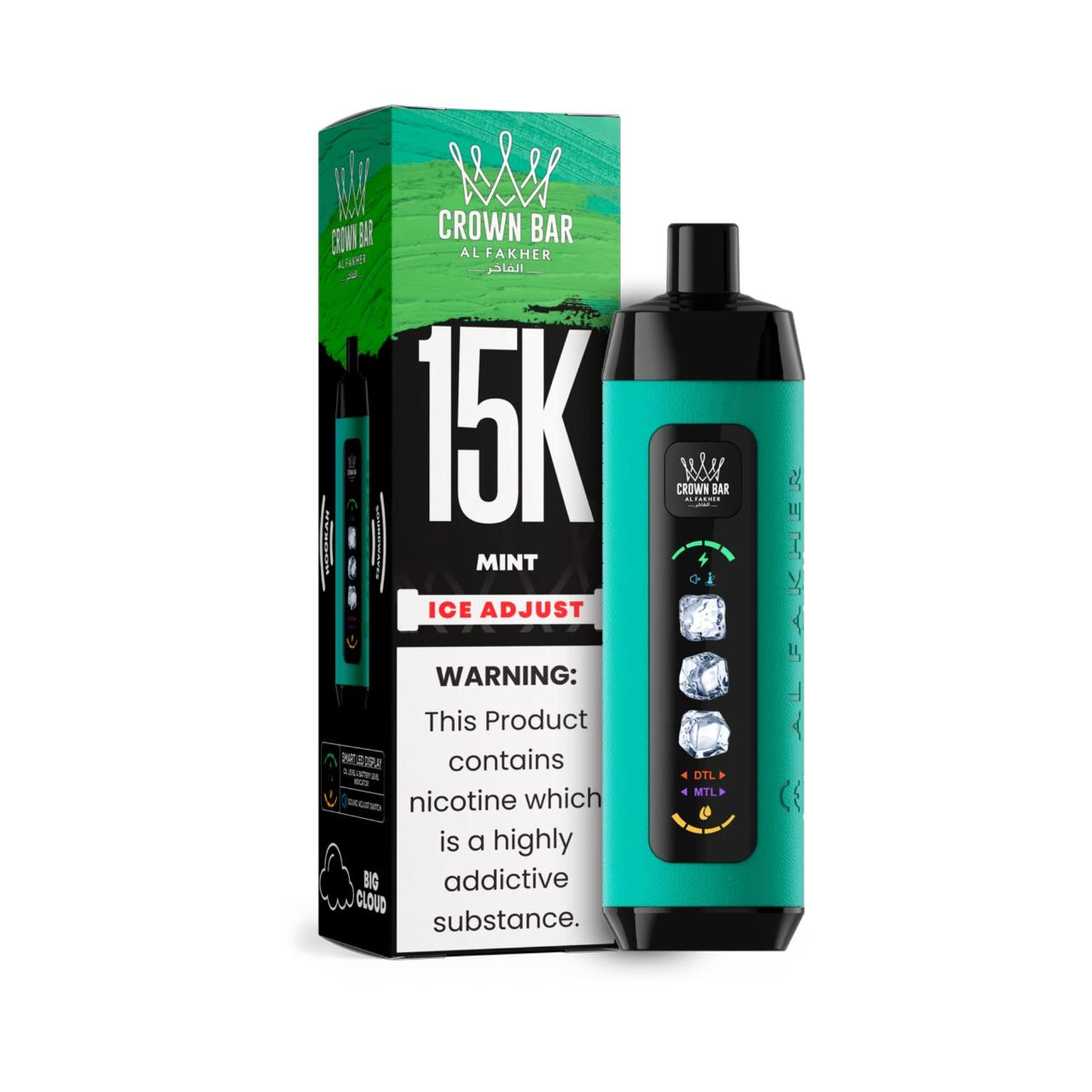 Shop Al Fakher Crown Bar Ice Adjust Disposable