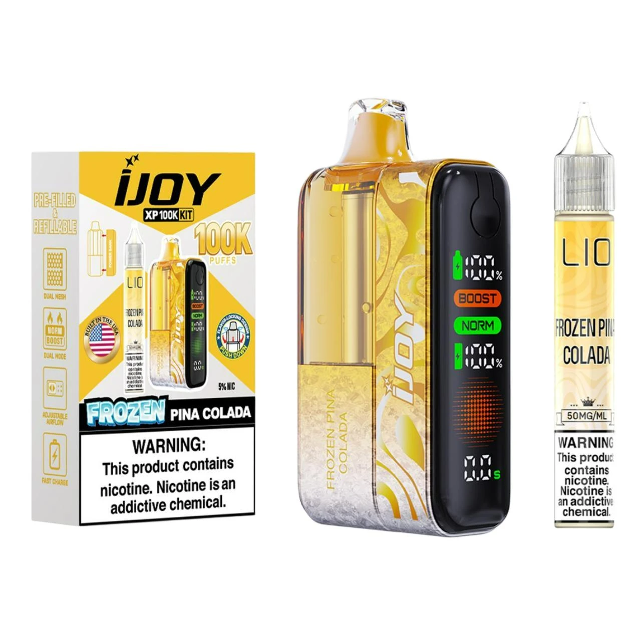 ijoy vape disposable Get XP100K Puff Kit+15ml Bottle (100K Puffs) Vaping Style:MTL customizable vape modes Herme - 1ml Disposable