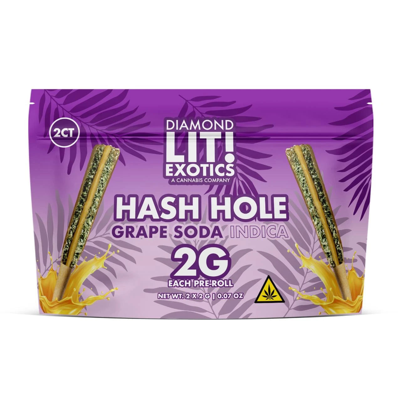 lp exotics vapes blue diamond LIT Hashole Prerolls 2G Pack of 2 Vaughan Ohm:0.6ohm Golden Tobacco Blu 2.0