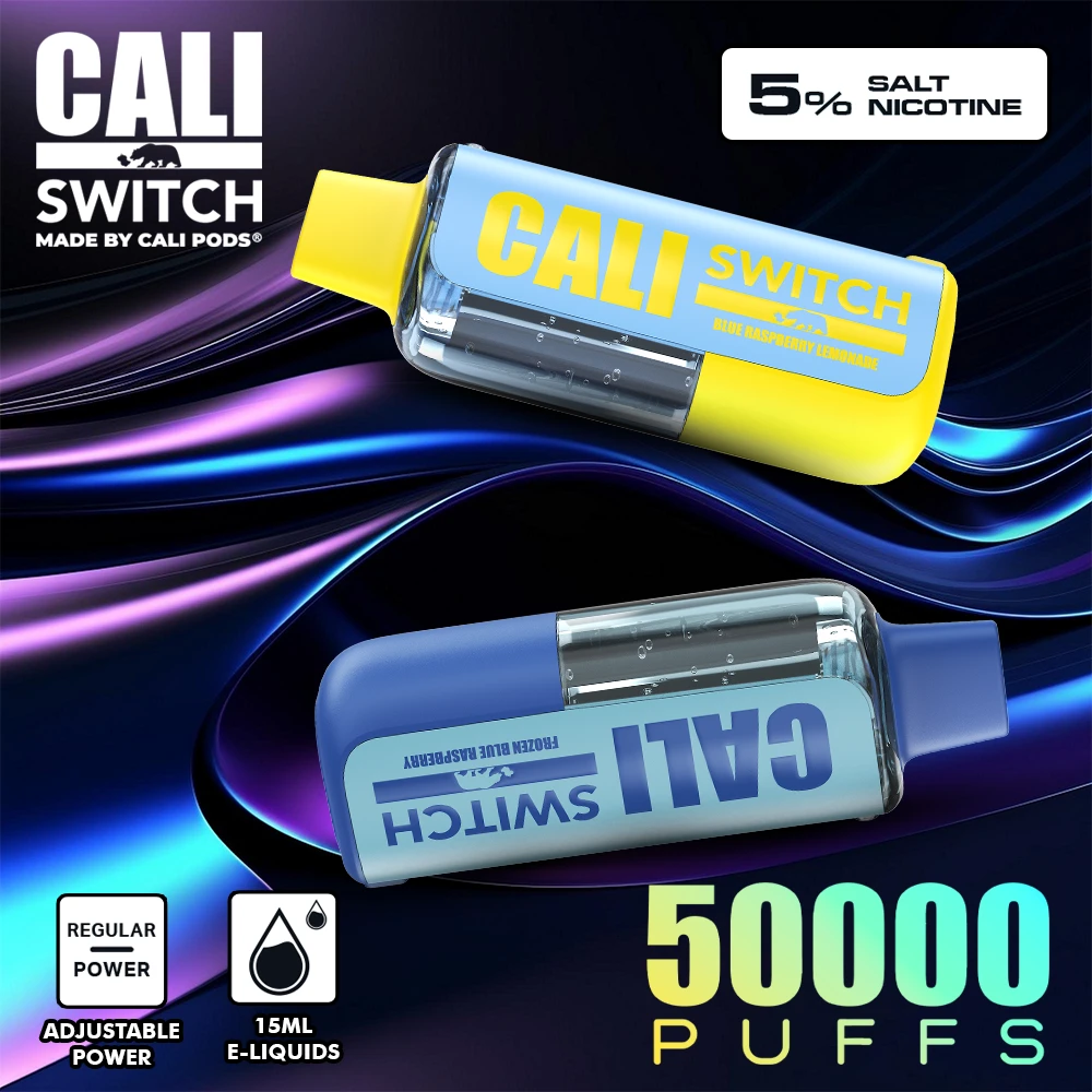 switch vape pods Cali 50K Pre-filled Replacement Pod Pack of 1 off-stamp-crystal-cube Strain:Berry Marmalade disposable menthol vape Njoy