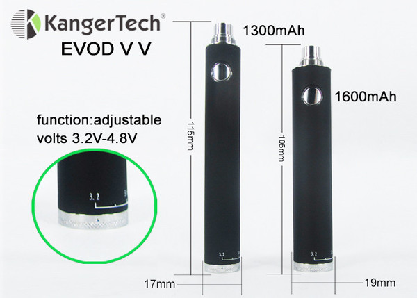 Kanger eVod Twist VV 1300mAh eGo Battery