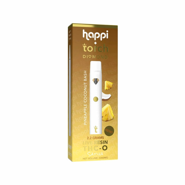 Torch X Happi Diamond THC O 2.2G Disposable Pineapple Coconut Bash