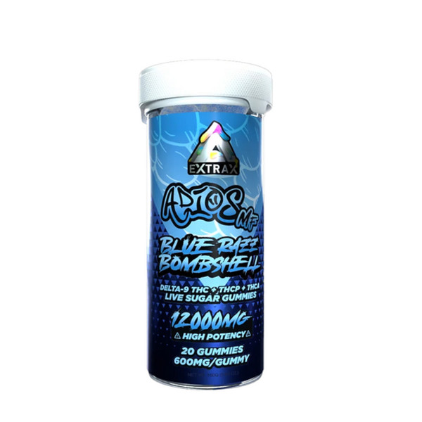 Delta Extrax Adios MF Sugar Gummies - 12,000MG Blue Razz Bombshell