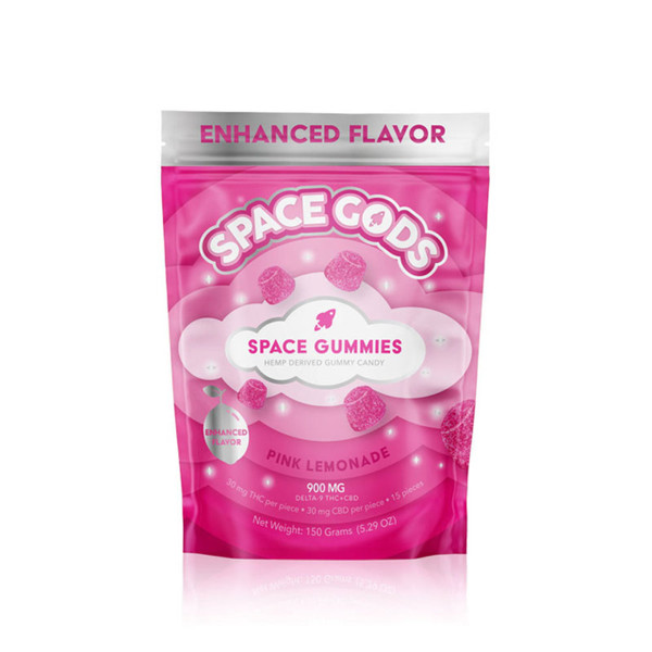 Space Gods Delta-9 THCCBD Space Gummies – 900MG Pink Lemonade