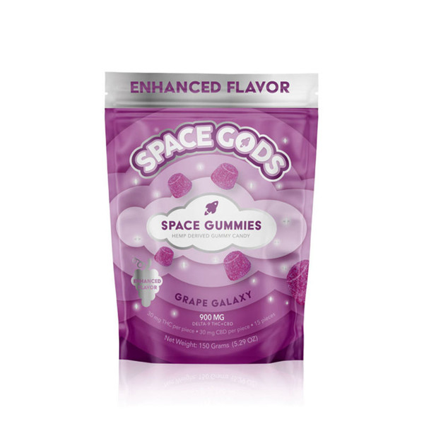 Space Gods Delta-9 THCCBD Space Gummies – 900MG Grape Galaxy