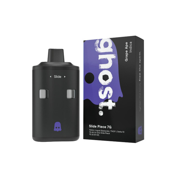 Ghost THC-A THC-P Delta-10 Liquid Diamonds All-In-One Slide Piece Disposable 7G Grape Ape