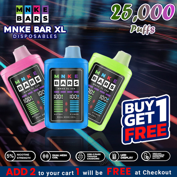 MNKE Bars MNKE XL 25000 Puff Disposable